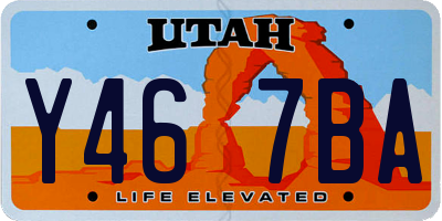UT license plate Y467BA