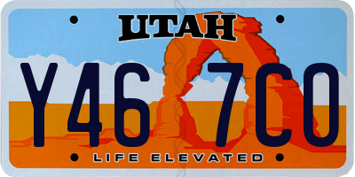 UT license plate Y467CO