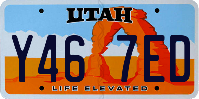 UT license plate Y467ED
