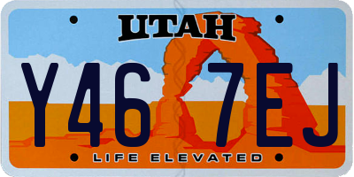 UT license plate Y467EJ