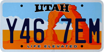 UT license plate Y467EM