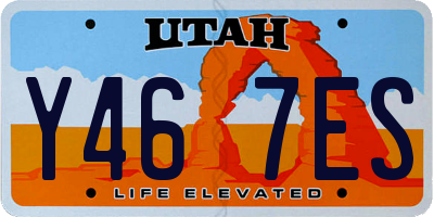 UT license plate Y467ES