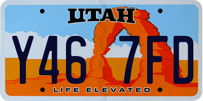 UT license plate Y467FD