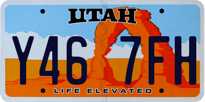 UT license plate Y467FH