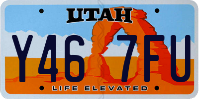 UT license plate Y467FU