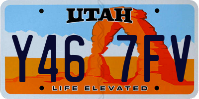 UT license plate Y467FV