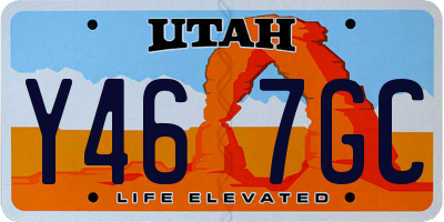 UT license plate Y467GC
