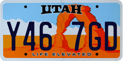 UT license plate Y467GD
