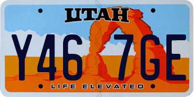 UT license plate Y467GE