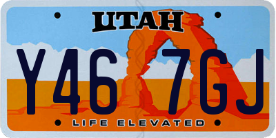 UT license plate Y467GJ