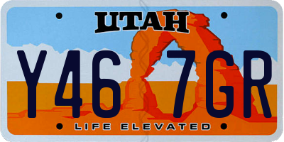 UT license plate Y467GR
