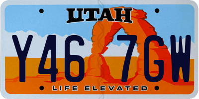 UT license plate Y467GW