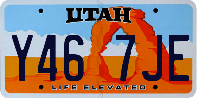 UT license plate Y467JE