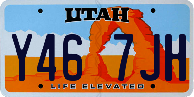 UT license plate Y467JH