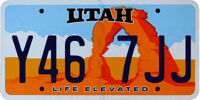 UT license plate Y467JJ