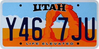 UT license plate Y467JU