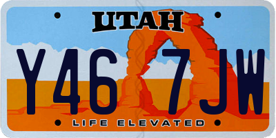 UT license plate Y467JW