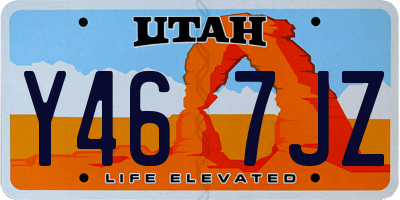 UT license plate Y467JZ