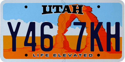 UT license plate Y467KH