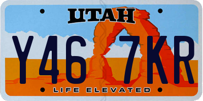 UT license plate Y467KR