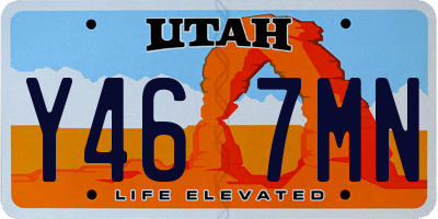 UT license plate Y467MN