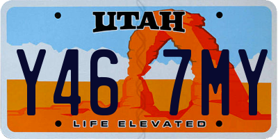 UT license plate Y467MY