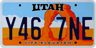 UT license plate Y467NE