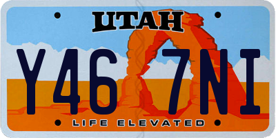 UT license plate Y467NI