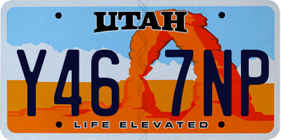 UT license plate Y467NP
