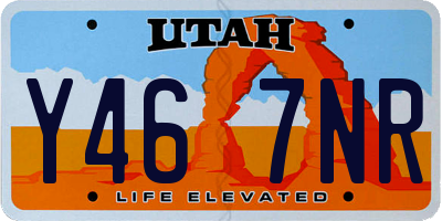 UT license plate Y467NR