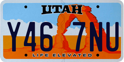 UT license plate Y467NU