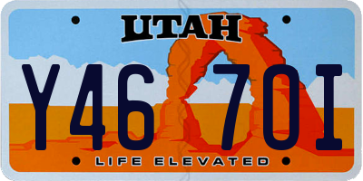 UT license plate Y467OI