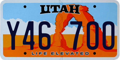 UT license plate Y467OO