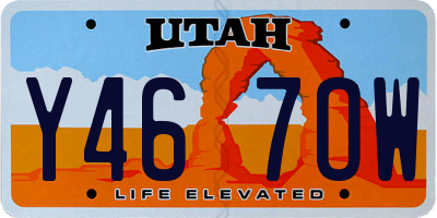 UT license plate Y467OW