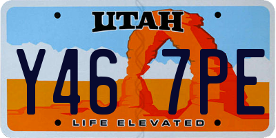 UT license plate Y467PE