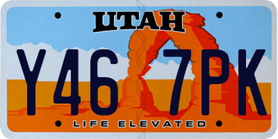UT license plate Y467PK
