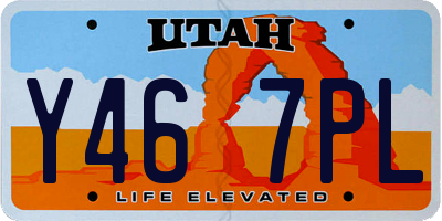UT license plate Y467PL