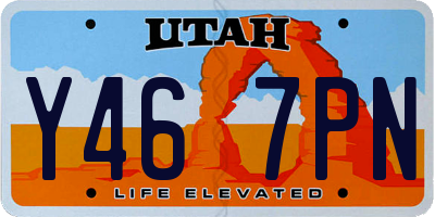 UT license plate Y467PN