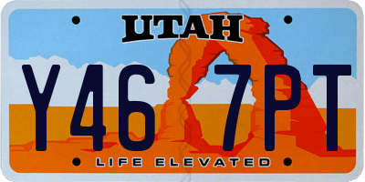 UT license plate Y467PT