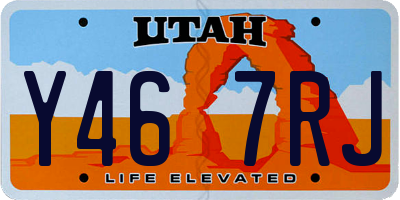 UT license plate Y467RJ