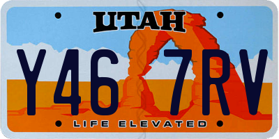 UT license plate Y467RV