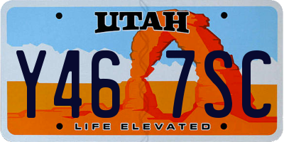 UT license plate Y467SC