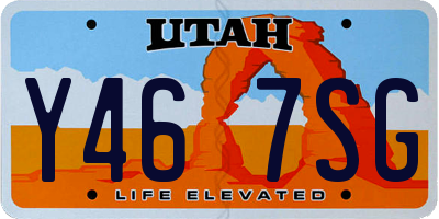 UT license plate Y467SG