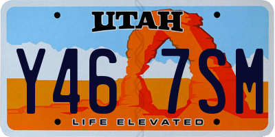 UT license plate Y467SM