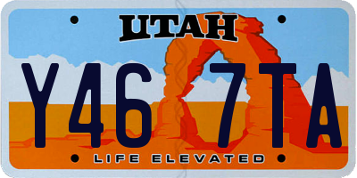 UT license plate Y467TA