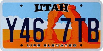 UT license plate Y467TB