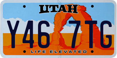 UT license plate Y467TG