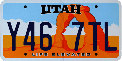 UT license plate Y467TL