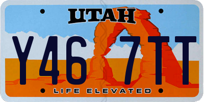 UT license plate Y467TT
