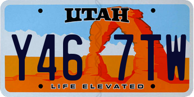 UT license plate Y467TW
